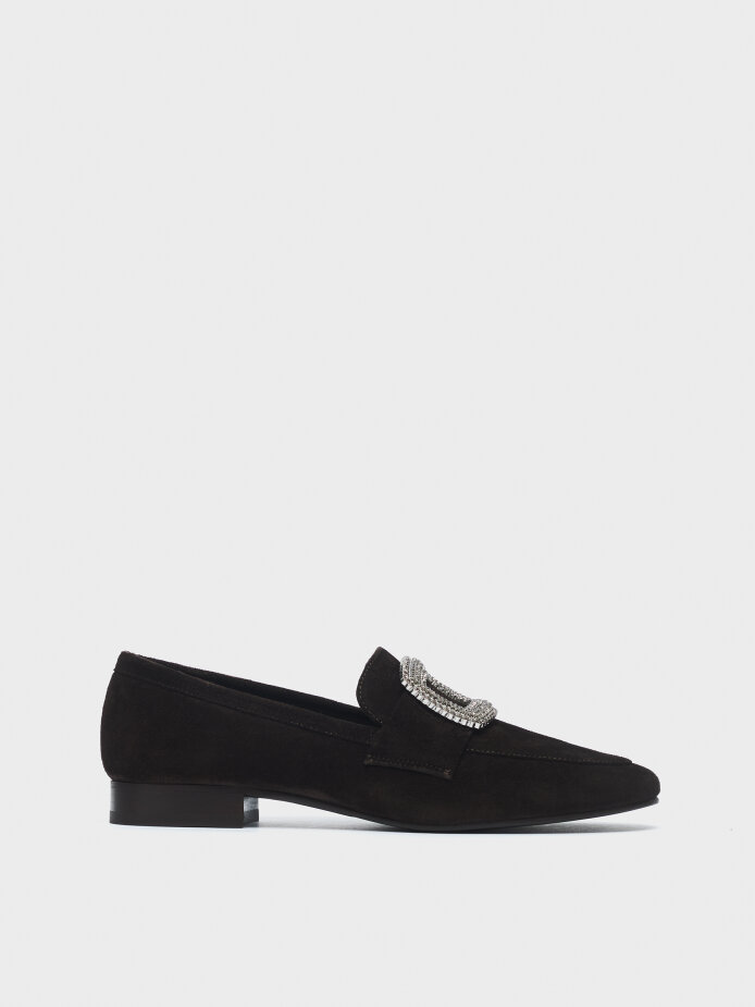 15242 KADIN LOAFER AYAKKABI KAHVE SÜET 