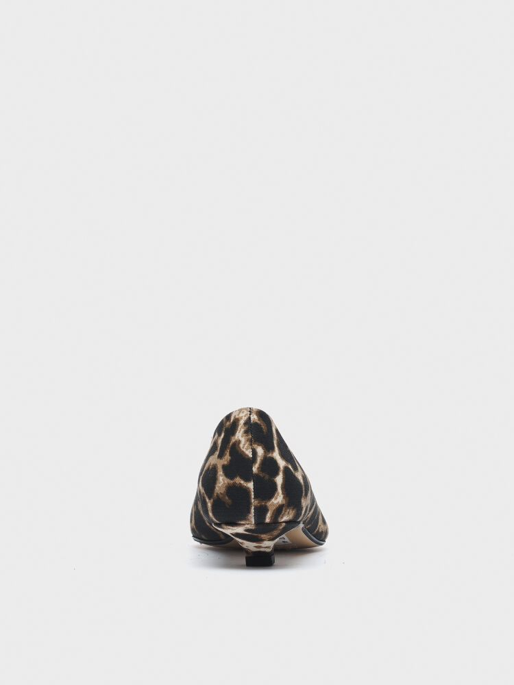 30119 TOPUKLU KADIN AYAKKABI LEOPAR KUMAŞ - 4