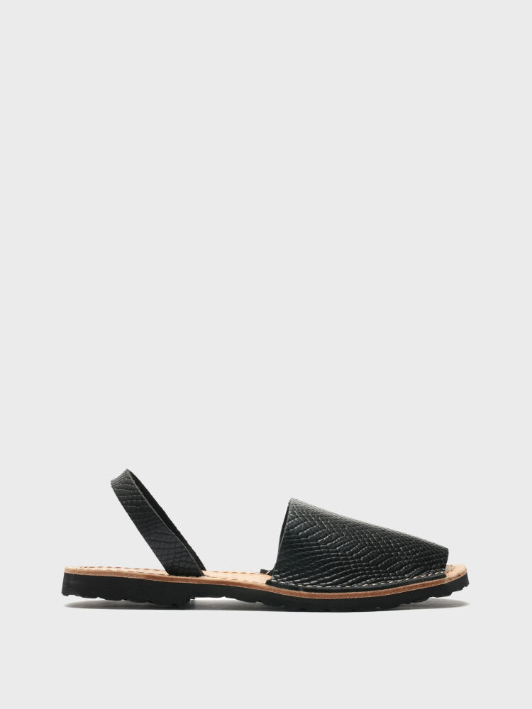 35117 KADIN SANDALET SİYAH - 1