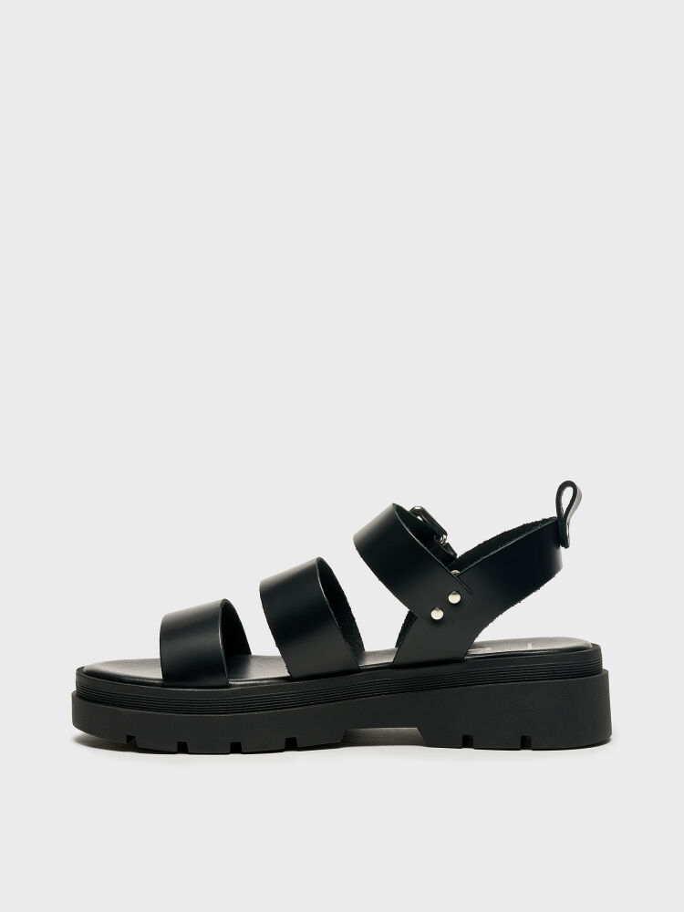 35153 KADIN SANDALET SİYAH - 3