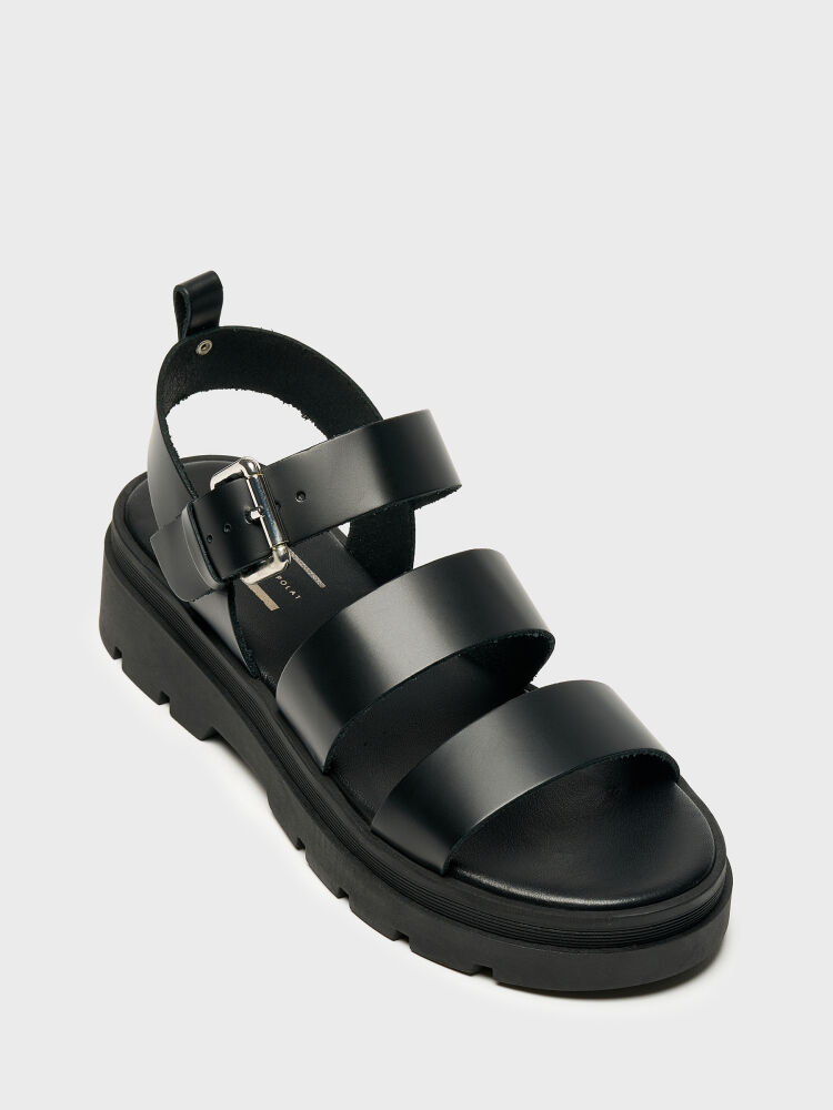 35153 KADIN SANDALET SİYAH - 2