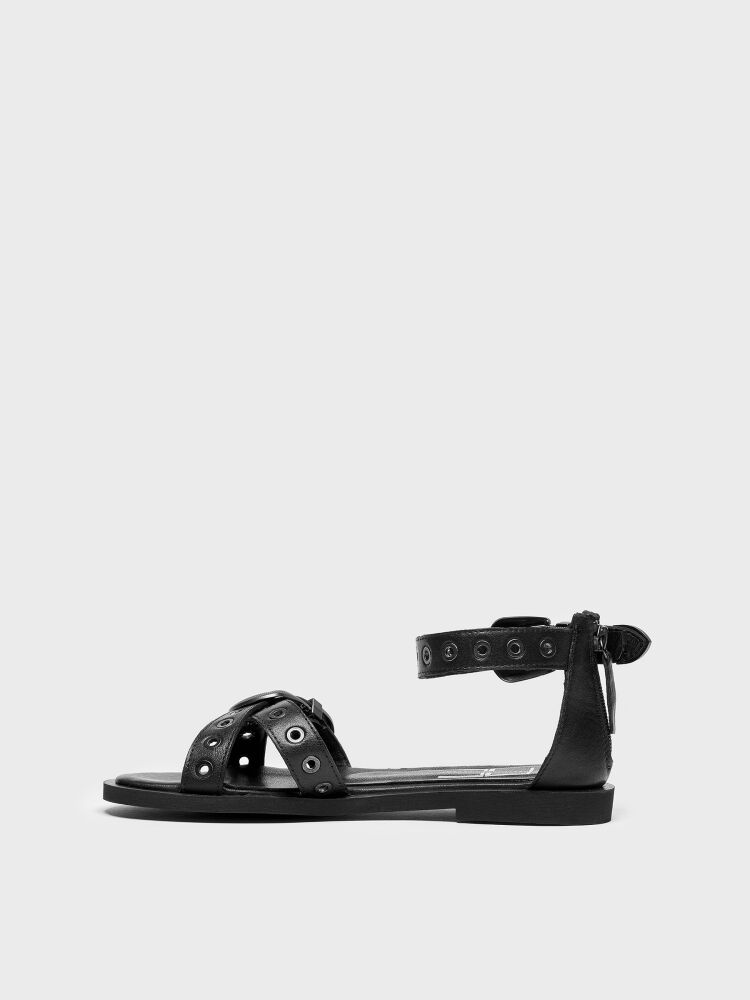35166 KADIN SANDALET SİYAH - 3