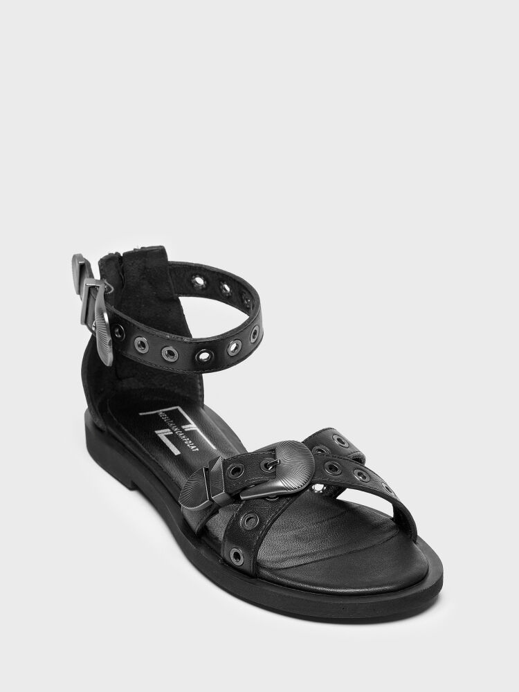 35166 KADIN SANDALET SİYAH - 2