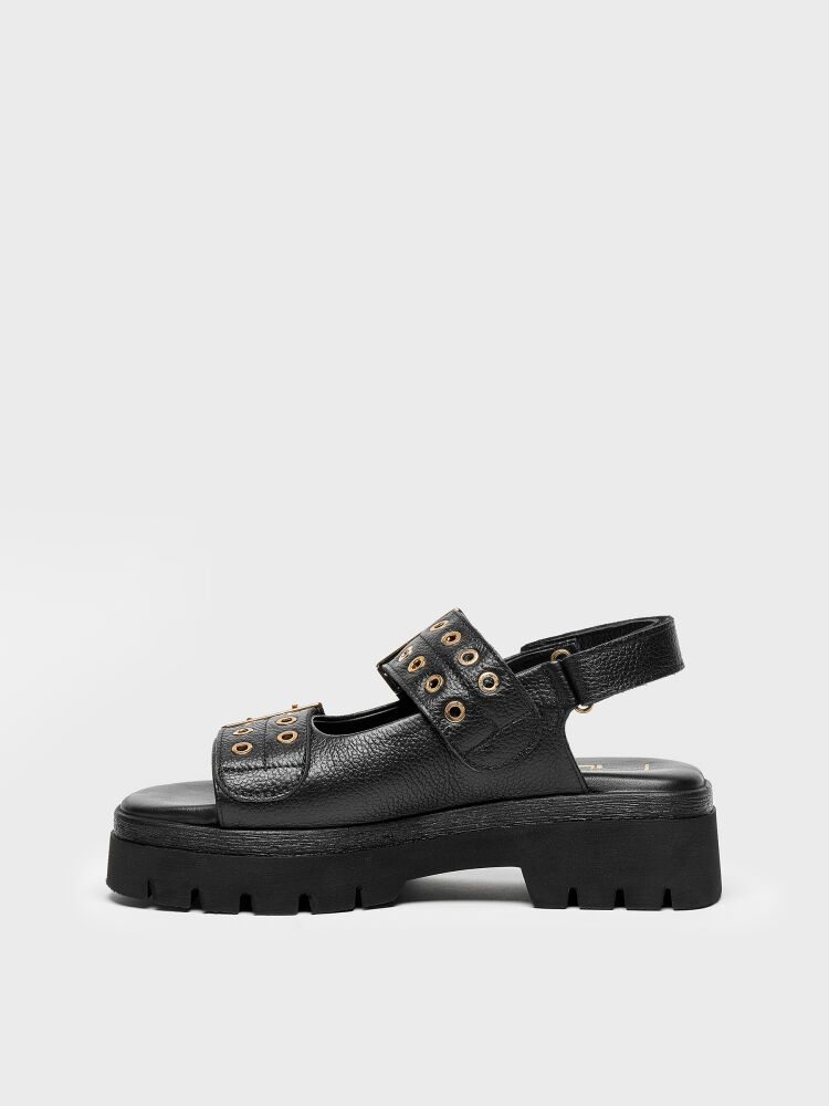 35167 KADIN SANDALET SİYAH - 3