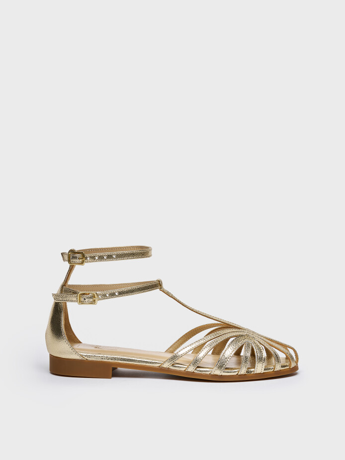 35169 KADIN SANDALET GOLD 