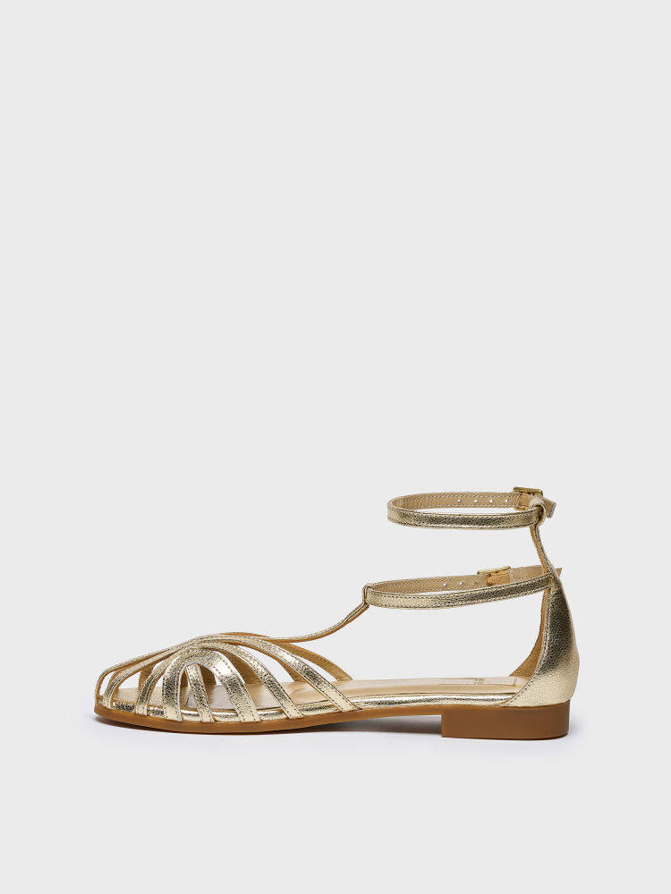 35169 KADIN SANDALET GOLD - 3