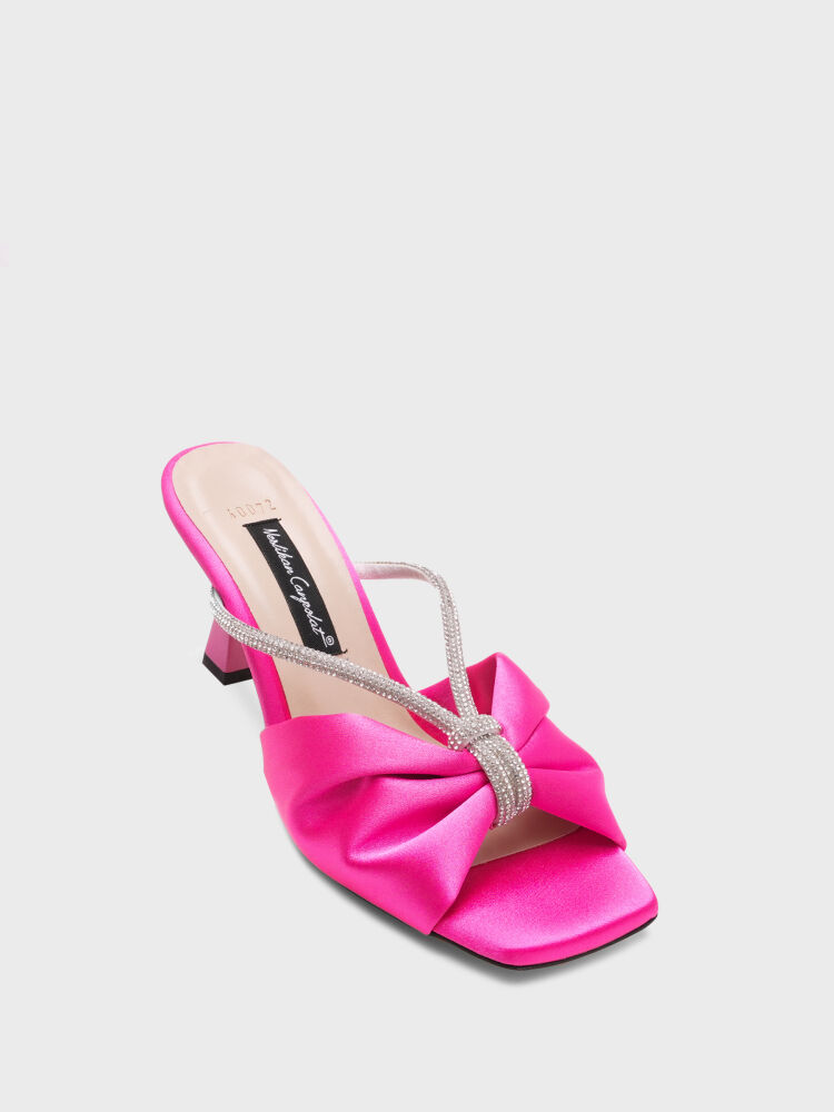 40072 KADIN TERLİK PEMBE SATEN - 2